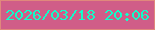 文字の大きさ：5、枠の色：e0887c、背景の色：d05d88、文字の色：11fec9 無料ブログパーツのブログ時計