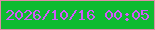 文字の大きさ：1、枠の色：e08ba7、背景の色：0ebb30、文字の色：d259fa 無料ブログパーツのブログ時計
