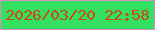 文字の大きさ：4、枠の色：e08bc0、背景の色：33e061、文字の色：cc4912 無料ブログパーツのブログ時計