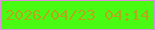 文字の大きさ：1、枠の色：e08ed9、背景の色：49fa13、文字の色：b5a71b 無料ブログパーツのブログ時計