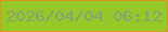 文字の大きさ：1、枠の色：e09128、背景の色：95c926、文字の色：899e79 無料ブログパーツのブログ時計