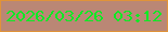 文字の大きさ：2、枠の色：e09339、背景の色：ba8775、文字の色：0dea24 無料ブログパーツのブログ時計