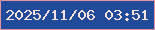 文字の大きさ：3、枠の色：e093a2、背景の色：204b9a、文字の色：f9e1df 無料ブログパーツのブログ時計