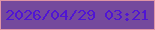 文字の大きさ：3、枠の色：e095a6、背景の色：75499d、文字の色：5015d3 無料ブログパーツのブログ時計