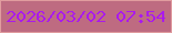 文字の大きさ：3、枠の色：e09c9e、背景の色：be6b81、文字の色：aa1bec 無料ブログパーツのブログ時計
