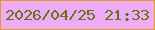 文字の大きさ：5、枠の色：e09f0e、背景の色：eeacf8、文字の色：64750e 無料ブログパーツのブログ時計