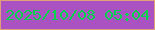 文字の大きさ：3、枠の色：e0a078、背景の色：aa52c1、文字の色：05d24e 無料ブログパーツのブログ時計