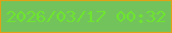 文字の大きさ：2、枠の色：e0a116、背景の色：73c35c、文字の色：6de52f 無料ブログパーツのブログ時計