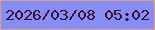 文字の大きさ：2、枠の色：e0a271、背景の色：858df6、文字の色：3f0f2c 無料ブログパーツのブログ時計