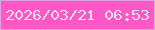 文字の大きさ：4、枠の色：e0a2e0、背景の色：fe57c6、文字の色：e3def0 無料ブログパーツのブログ時計