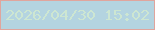 文字の大きさ：3、枠の色：e0a59d、背景の色：b4d4e0、文字の色：cde6d2 無料ブログパーツのブログ時計