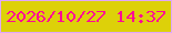 文字の大きさ：2、枠の色：e0a7fb、背景の色：ddd109、文字の色：fe0996 無料ブログパーツのブログ時計