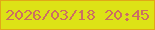 文字の大きさ：2、枠の色：e0a817、背景の色：dde216、文字の色：cc6f62 無料ブログパーツのブログ時計