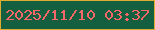 文字の大きさ：5、枠の色：e0ab30、背景の色：145f3f、文字の色：f86767 無料ブログパーツのブログ時計