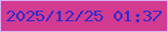 文字の大きさ：3、枠の色：e0adf7、背景の色：d23b90、文字の色：3029cd 無料ブログパーツのブログ時計