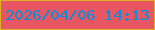 文字の大きさ：2、枠の色：e0ae28、背景の色：e85761、文字の色：078edc 無料ブログパーツのブログ時計