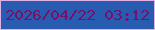 文字の大きさ：4、枠の色：e0b1e7、背景の色：275cb1、文字の色：770f6b 無料ブログパーツのブログ時計