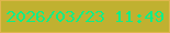 文字の大きさ：2、枠の色：e0b64e、背景の色：c0b130、文字の色：0fee87 無料ブログパーツのブログ時計
