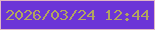 文字の大きさ：4、枠の色：e0b6c6、背景の色：6c35d7、文字の色：b2a55f 無料ブログパーツのブログ時計