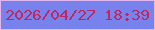 文字の大きさ：2、枠の色：e0b7f1、背景の色：7882ed、文字の色：be2762 無料ブログパーツのブログ時計