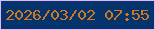 文字の大きさ：1、枠の色：e0b7fd、背景の色：04346b、文字の色：d27722 無料ブログパーツのブログ時計