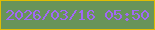 文字の大きさ：4、枠の色：e0bd03、背景の色：68945a、文字の色：a168f5 無料ブログパーツのブログ時計