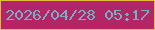 文字の大きさ：2、枠の色：e0bd3d、背景の色：b32665、文字の色：7bacc5 無料ブログパーツのブログ時計