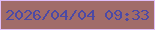 文字の大きさ：5、枠の色：e0bef8、背景の色：a16c69、文字の色：4c49a5 無料ブログパーツのブログ時計