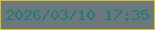 文字の大きさ：1、枠の色：e0bf12、背景の色：6b787d、文字の色：227c74 無料ブログパーツのブログ時計
