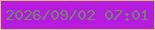 文字の大きさ：3、枠の色：e0bf6d、背景の色：b51cde、文字の色：73826f 無料ブログパーツのブログ時計