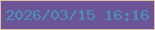文字の大きさ：2、枠の色：e0bfa9、背景の色：6b5596、文字の色：4793b8 無料ブログパーツのブログ時計