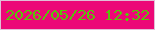 文字の大きさ：3、枠の色：e0bfd6、背景の色：ec0877、文字の色：57c40a 無料ブログパーツのブログ時計