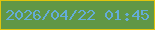 文字の大きさ：1、枠の色：e0c40d、背景の色：609746、文字の色：64acd8 無料ブログパーツのブログ時計