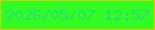 文字の大きさ：5、枠の色：e0c60c、背景の色：33fb24、文字の色：2ade6d 無料ブログパーツのブログ時計