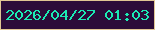 文字の大きさ：2、枠の色：e0c693、背景の色：2c0c39、文字の色：1becb4 無料ブログパーツのブログ時計
