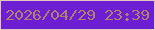 文字の大きさ：2、枠の色：e0c6bd、背景の色：6d1dd2、文字の色：b27f6f 無料ブログパーツのブログ時計