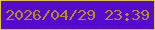 文字の大きさ：1、枠の色：e0c83a、背景の色：550bce、文字の色：bc8b20 無料ブログパーツのブログ時計