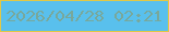 文字の大きさ：2、枠の色：e0c847、背景の色：59c0ed、文字の色：78a89b 無料ブログパーツのブログ時計
