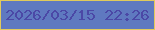 文字の大きさ：1、枠の色：e0ca5c、背景の色：5f79c0、文字の色：4b48a6 無料ブログパーツのブログ時計