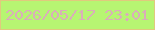 文字の大きさ：4、枠の色：e0ca7d、背景の色：b7f572、文字の色：daaeb9 無料ブログパーツのブログ時計