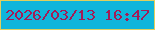 文字の大きさ：3、枠の色：e0cf5e、背景の色：0fb5db、文字の色：a31b56 無料ブログパーツのブログ時計