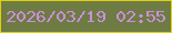文字の大きさ：5、枠の色：e0d00c、背景の色：6e7c44、文字の色：cb8fdc 無料ブログパーツのブログ時計