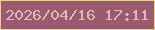 文字の大きさ：5、枠の色：e0d287、背景の色：9a5b72、文字の色：e1b7af 無料ブログパーツのブログ時計