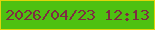 文字の大きさ：5、枠の色：e0d50c、背景の色：4ec111、文字の色：7e2c42 無料ブログパーツのブログ時計