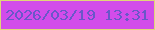 文字の大きさ：1、枠の色：e0d678、背景の色：d24cea、文字の色：6a57c9 無料ブログパーツのブログ時計