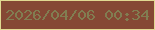 文字の大きさ：3、枠の色：e0d991、背景の色：854834、文字の色：817d51 無料ブログパーツのブログ時計