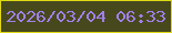 文字の大きさ：2、枠の色：e0da15、背景の色：47491d、文字の色：a180e9 無料ブログパーツのブログ時計