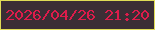 文字の大きさ：1、枠の色：e0dc56、背景の色：3b2e35、文字の色：dd1c4b 無料ブログパーツのブログ時計
