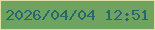文字の大きさ：3、枠の色：e0dea5、背景の色：70a260、文字の色：256872 無料ブログパーツのブログ時計