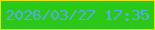 文字の大きさ：5、枠の色：e0e410、背景の色：2cc818、文字の色：53ade0 無料ブログパーツのブログ時計